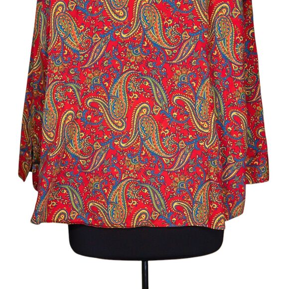 Ralph Lauren Women's Shirt Button Up Paisley Colorful Preppy Spring Blouse Top S - Picture 7 of 7